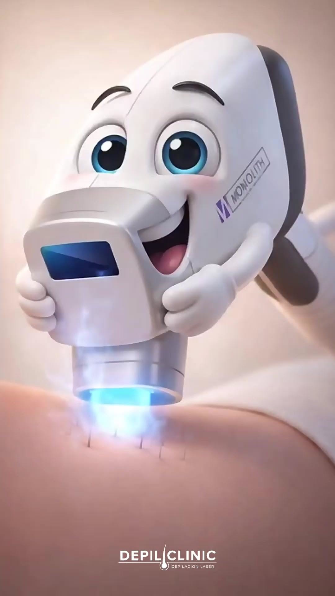 Story: Laser device as 3D cartoon mascot