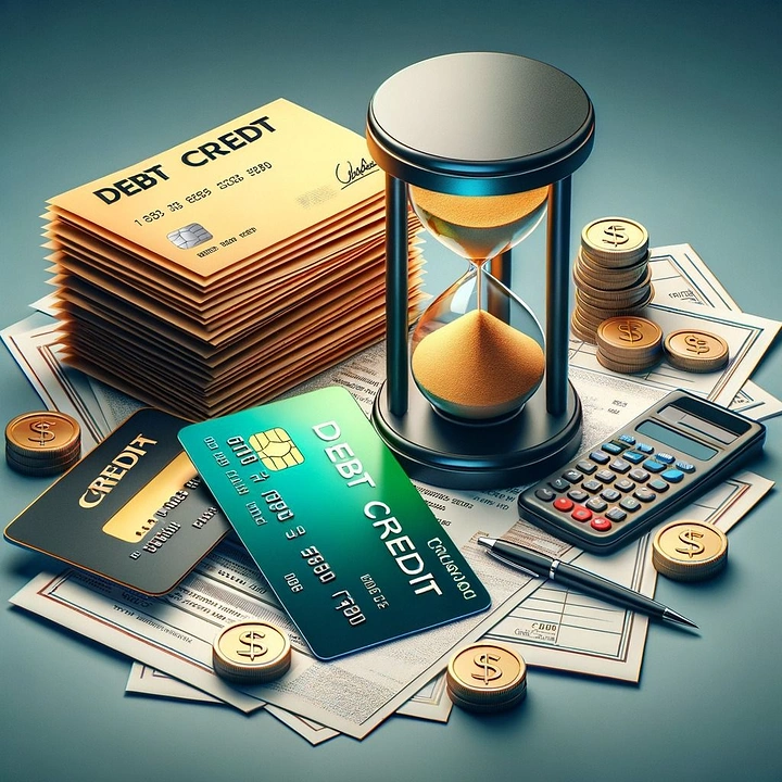 Credit Repair & Credit Score Services creative ad: Hourglass visualizes time-sensitive debt repair