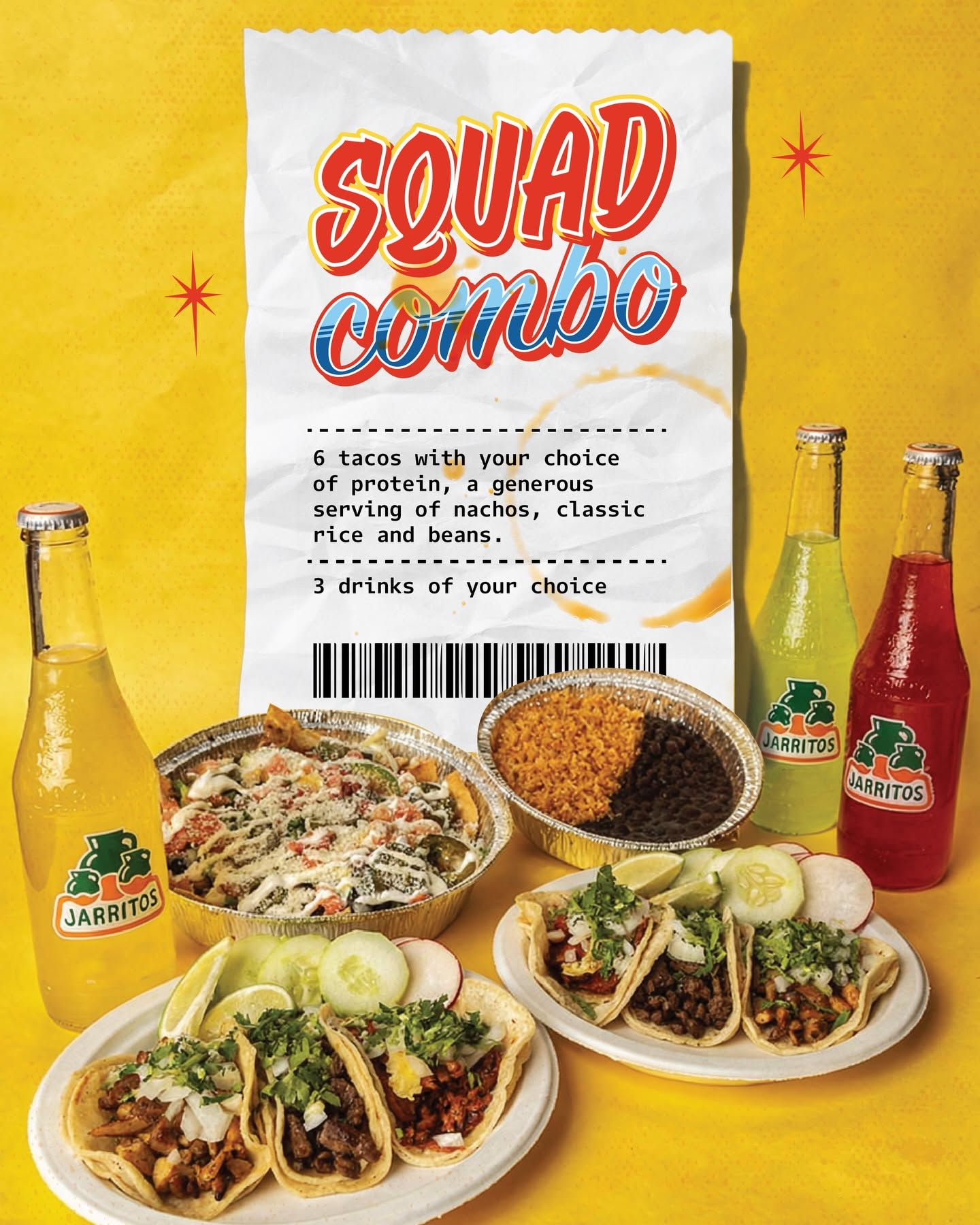 Instagram post: Combo presented as receipt ticket
