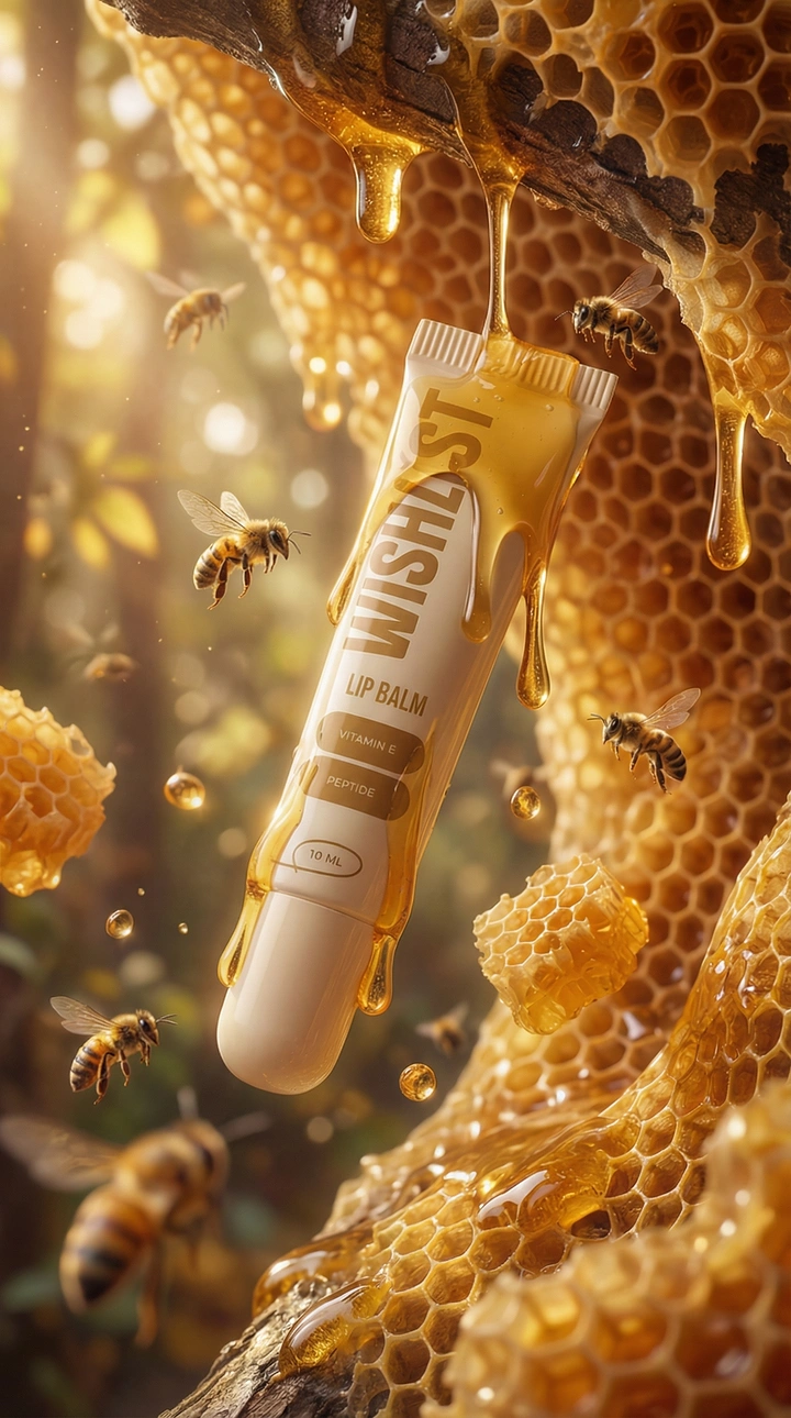 Honey Brands creative ad: Tube embedded in honeycomb