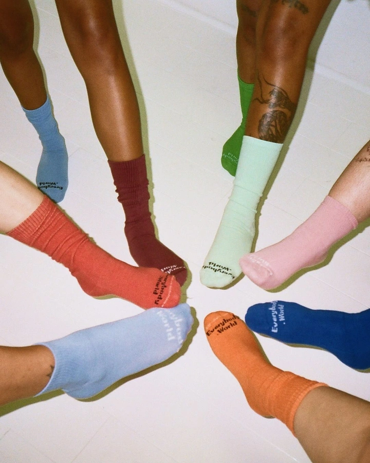 Socks Brands creative ad: Color-wheel arrangement of socks