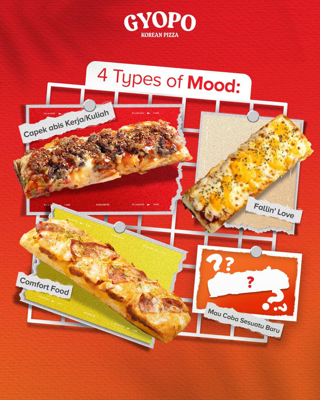 Instagram post: Pizza varieties mapped to moods