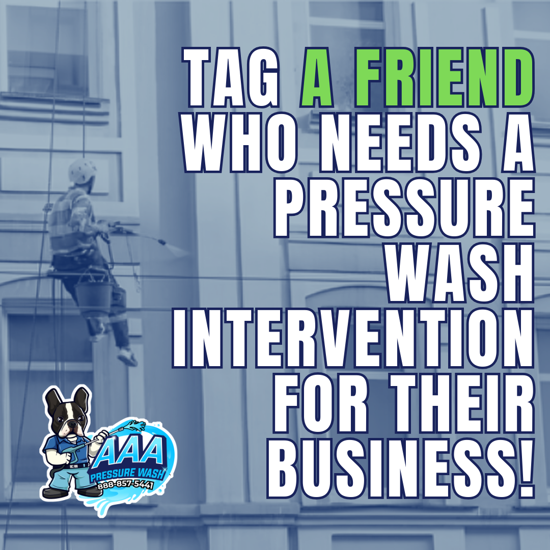 Instagram post: Witty pressure-wash intervention premise