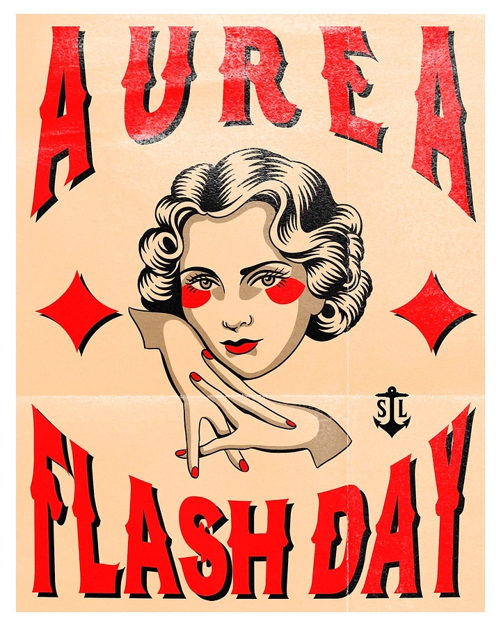 Tattoo Studios creative ad: Poster drawn as traditional tattoo flash