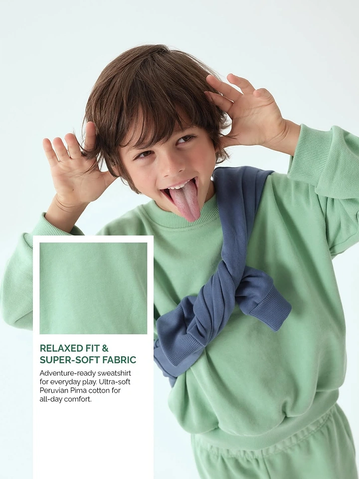 Kids Clothing creative ad: Pantone swatch matches sweatshirt colour