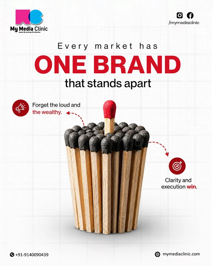 Agency creative ad: Lone red matchstick as standout brand