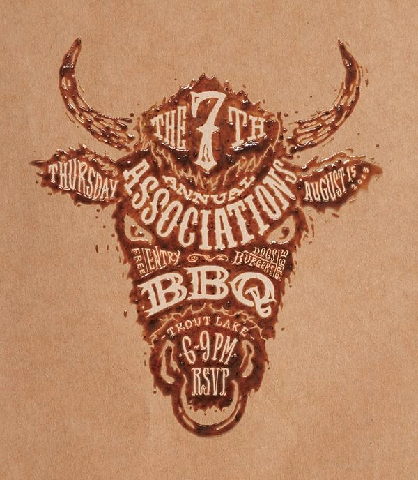 BBQ & Grill Restaurants creative ad: Bull-horn motif transforms BBQ festival identity