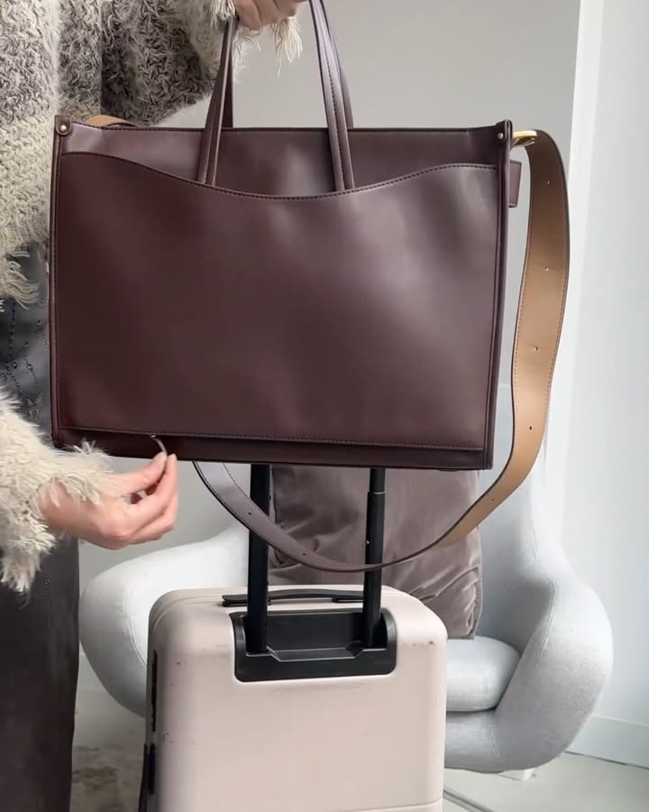 Instagram post: Bag becomes labeled travel command center, slide 2
