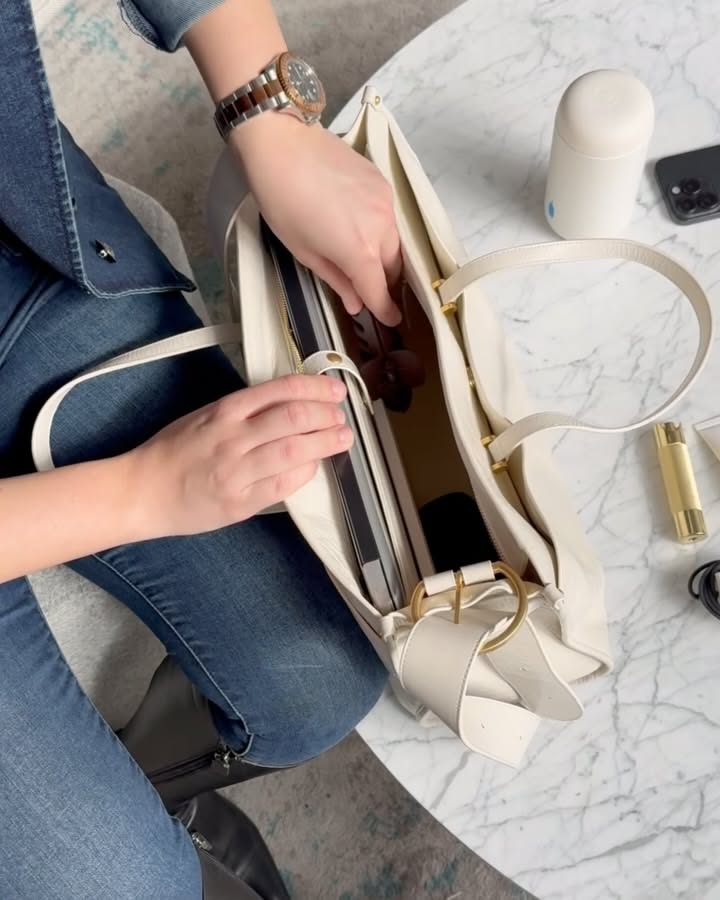 Instagram post: Bag becomes labeled travel command center, slide 5