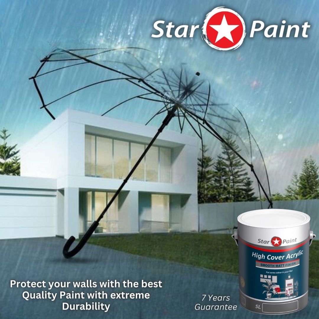 Instagram post: Umbrella metaphor protects house and paint