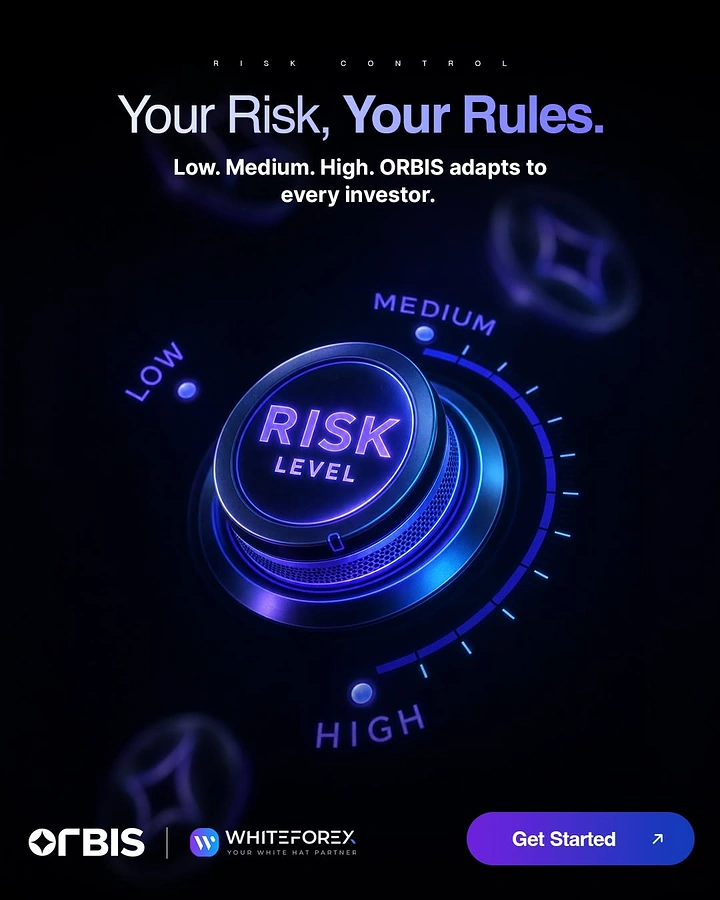 Stock Brokers & Investing creative ad: Risk-level dial knob metaphor