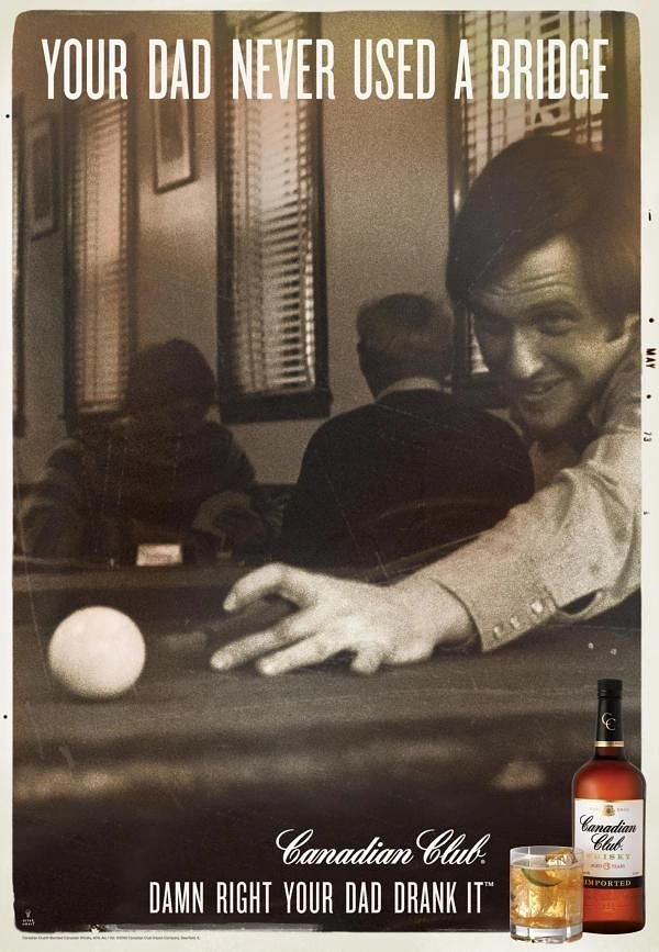 Bars & Pubs creative ad: Witty vintage poolside beer advertising