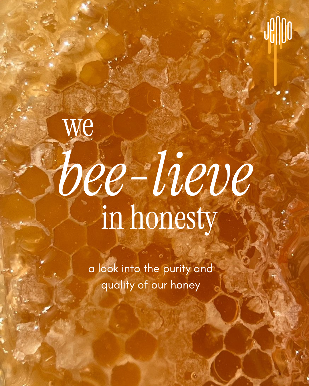 Instagram post: Strong bee-lieve honesty copy concept