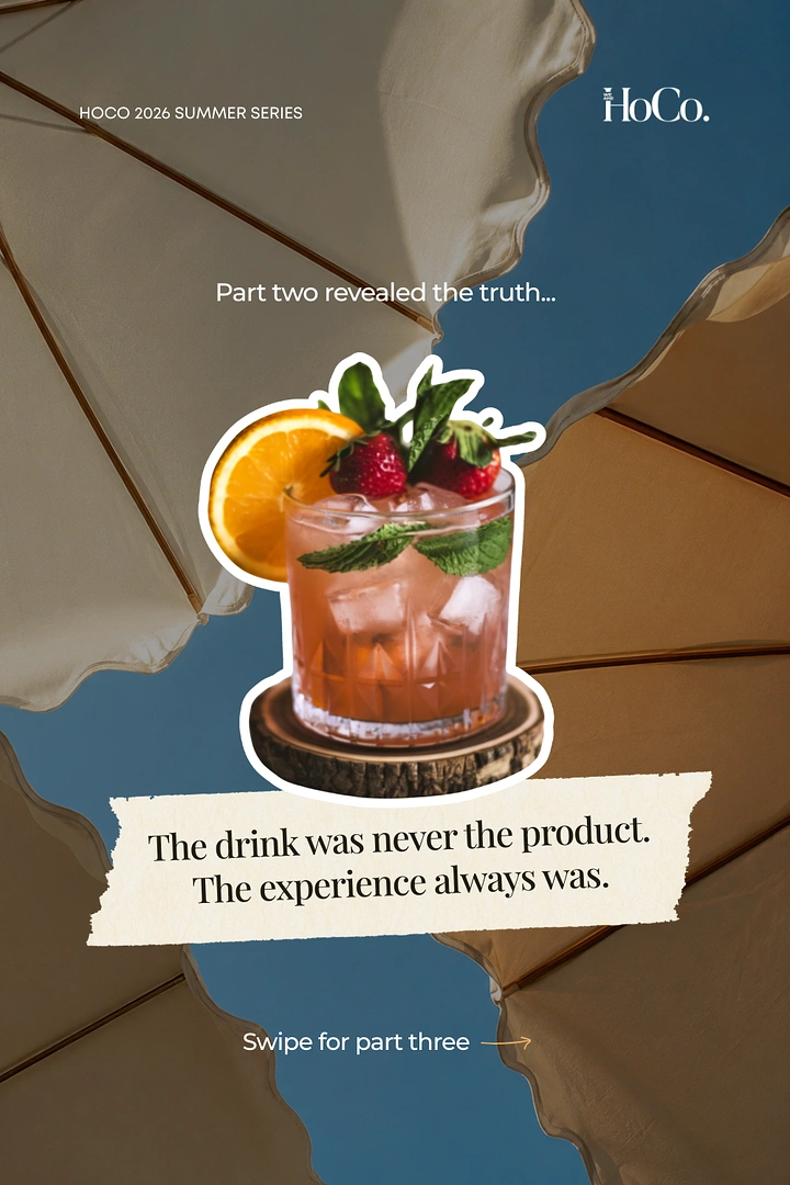 Tumblers, Flasks & Drinkware creative ad: Experience-over-product visual metaphor