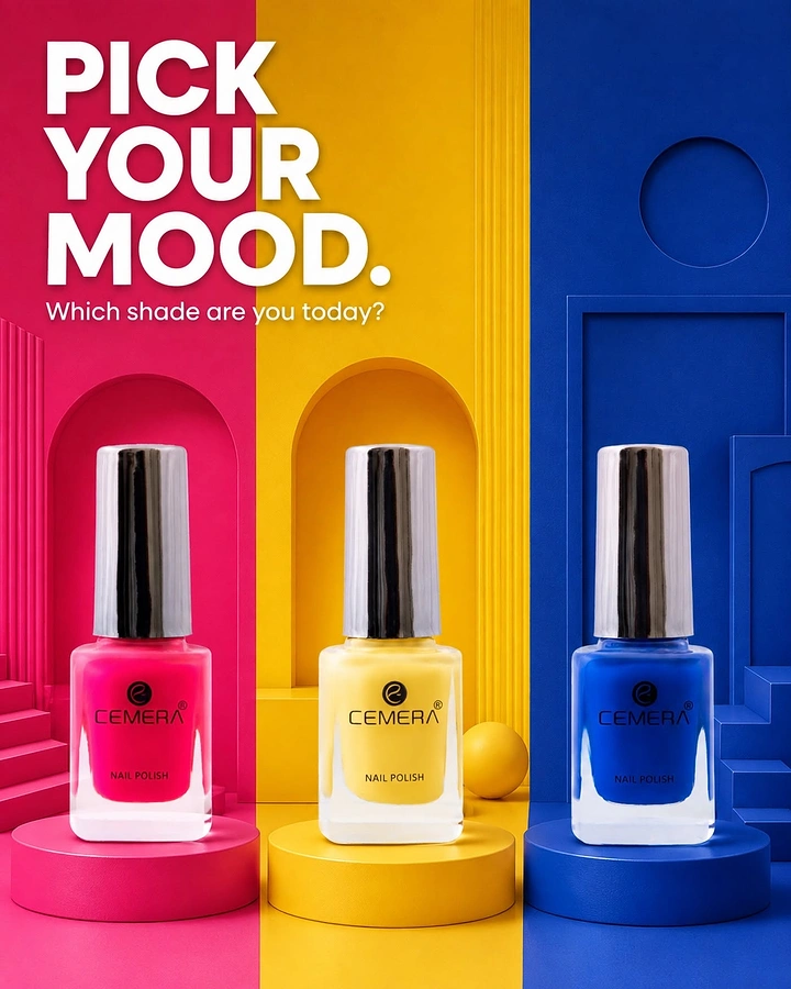 Nail Polish Brands creative ad: Color blocks turn polish into moods