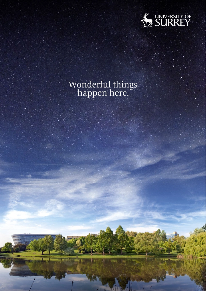 Universities & Colleges creative ad: Starry sky turns wonder into atmosphere
