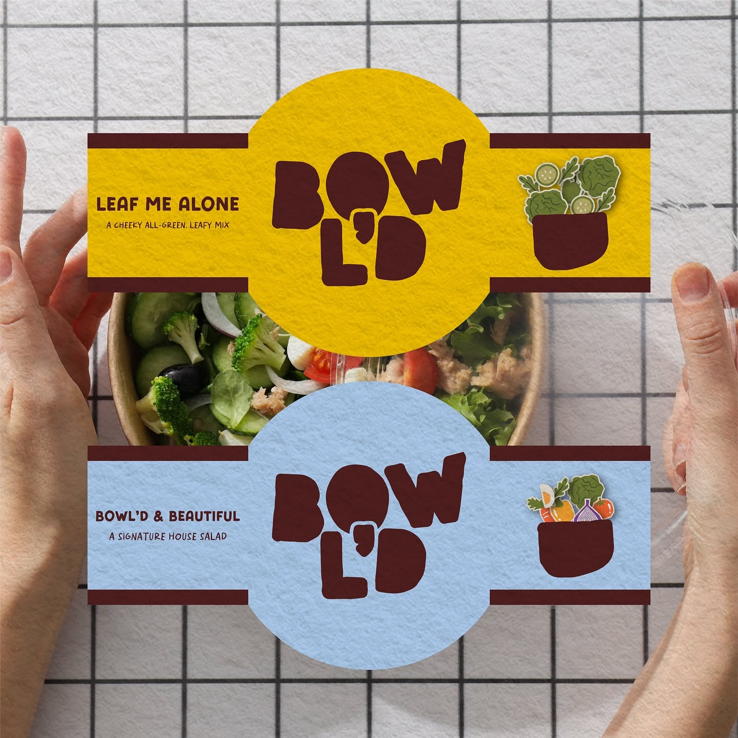 Instagram post: Playful bowl-shaped brand typography