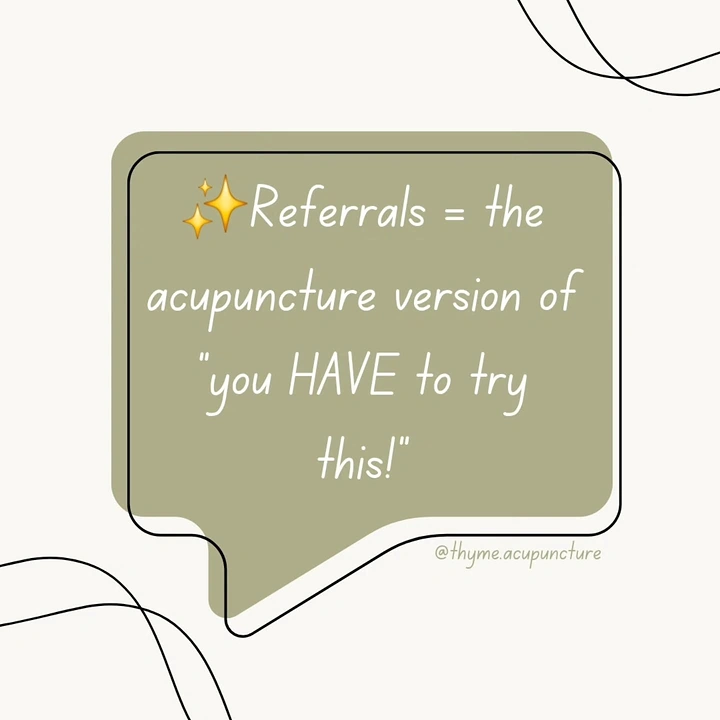 Acupuncture & Cupping Clinics creative ad: Witty referral speech-bubble concept