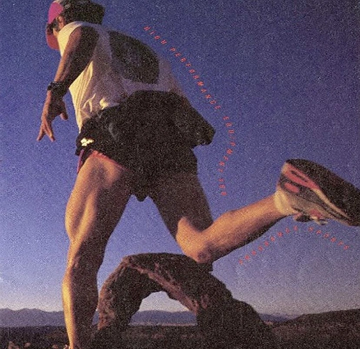 Adventure Sports & Trekking creative ad: Runner framed by graphic route trail
