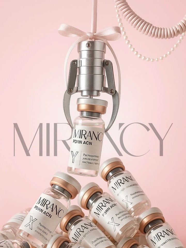 Skin & Cosmetic Clinics creative ad: Claw-machine grabber lifting a serum vial from a pile