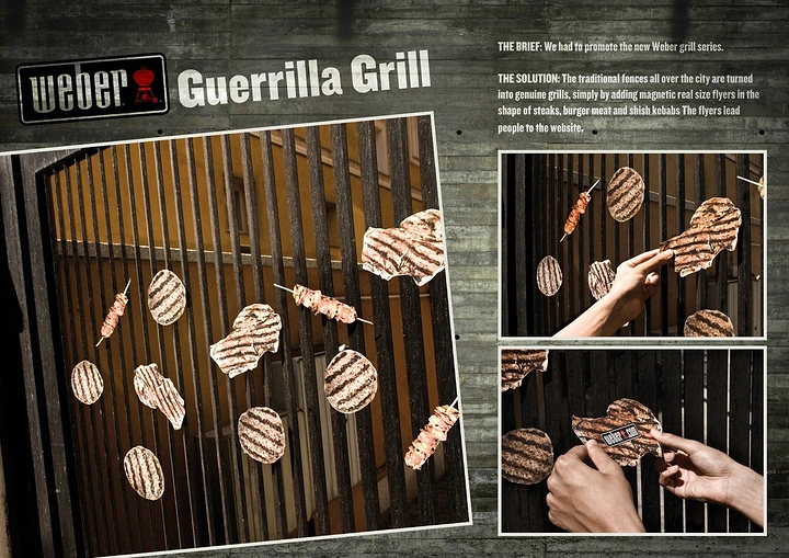 BBQ & Grill Restaurants creative ad: Editorial guerrilla-grill campaign concept