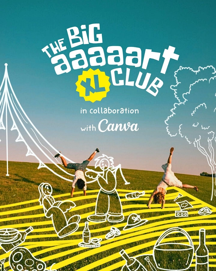 Summer Camps & Kids Activities creative ad: Oversized art lettering becomes scene