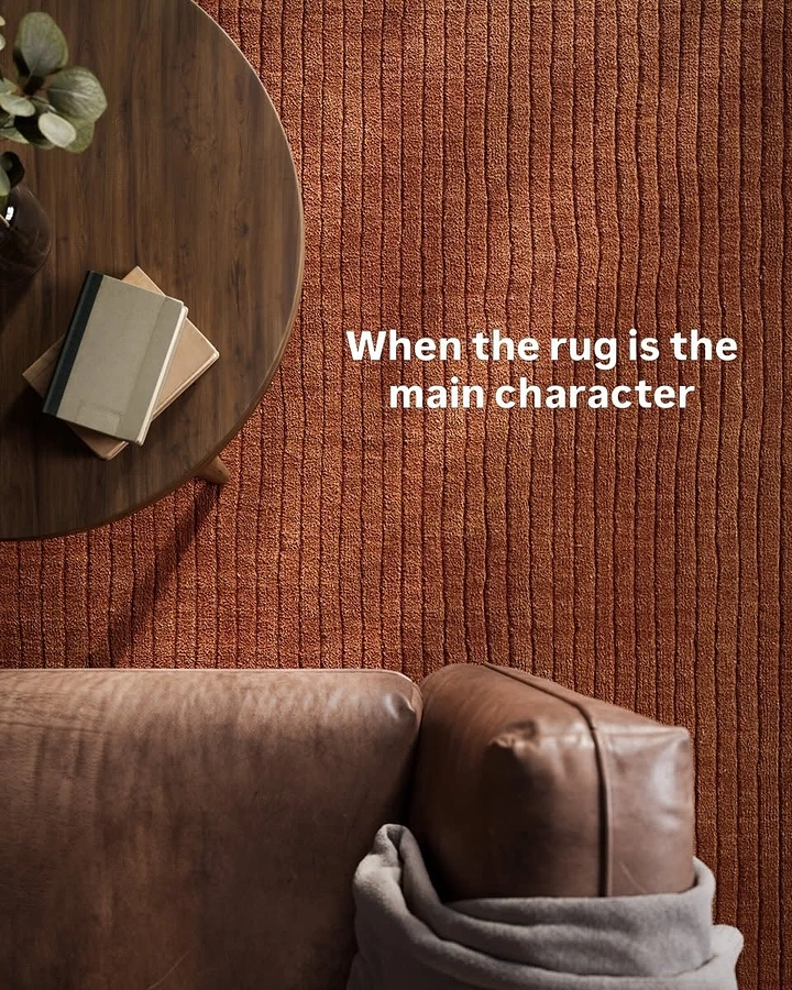 Rugs & Carpets creative ad: Copy makes rug the protagonist