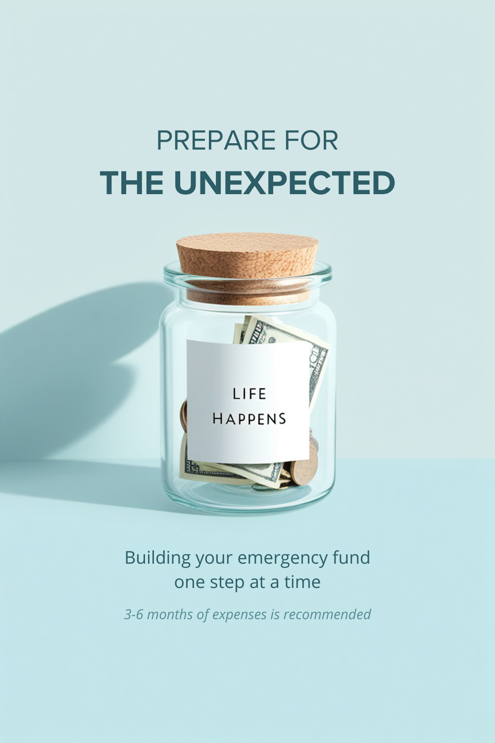 Story: Emergency fund jar labelled Life Happens