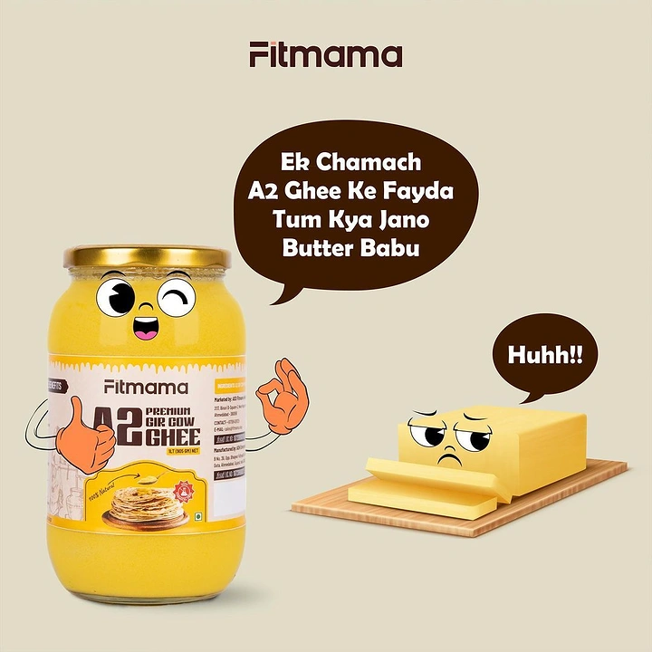 Dairy Brands creative ad: Ghee jar mocks butter, character banter