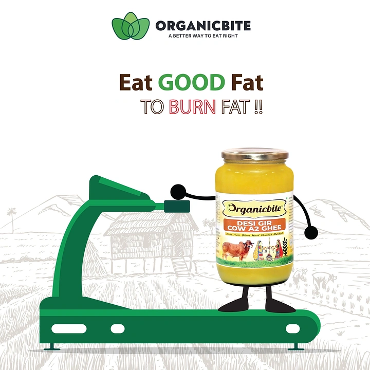 Dairy Brands creative ad: Ghee jar running on treadmill