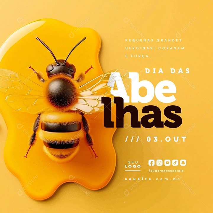 Honey Brands creative ad: Bee merges with honey silhouette