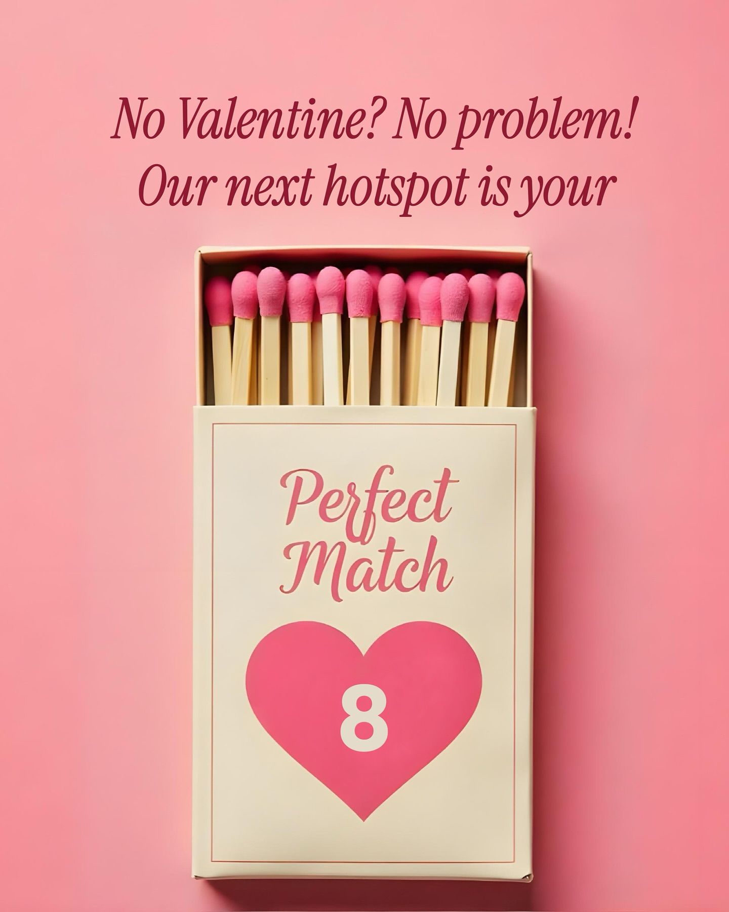 Open matchbox of pink-tipped matches