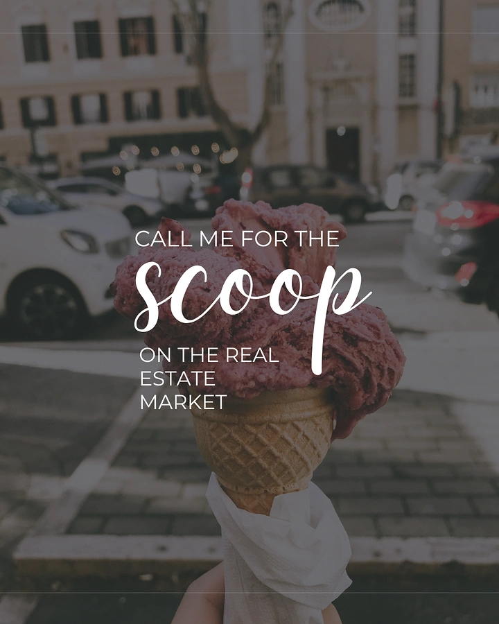 Real Estate Agents creative ad: Ice cream cone 'scoop' market pun