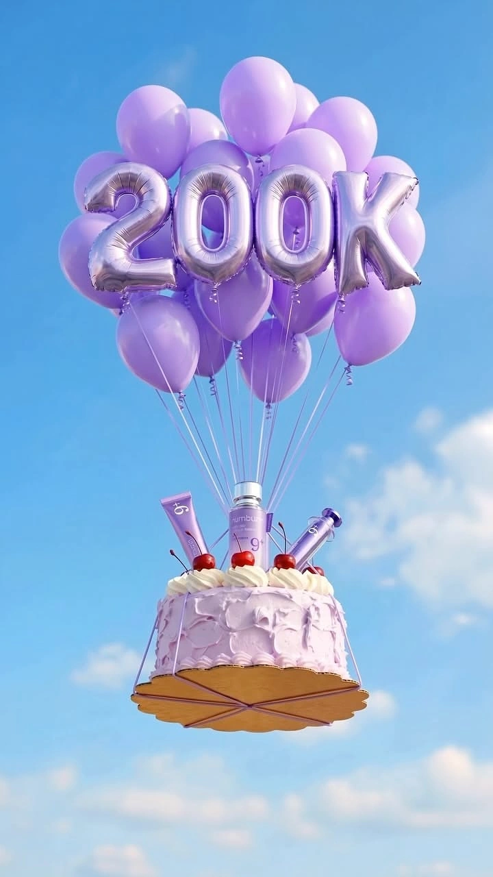 Balloon & Party Decorators creative ad: Milestone number becomes floating balloon spectacle