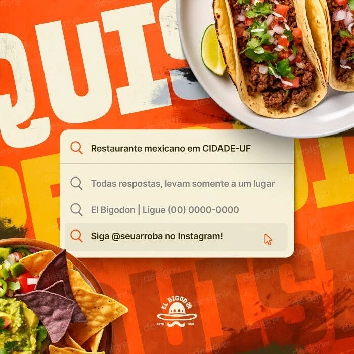 Mexican Restaurants creative ad: Search-review interface sells local restaurant