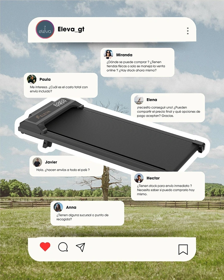 Fitness Equipment Stores creative ad: Playful social-commentary product presentation