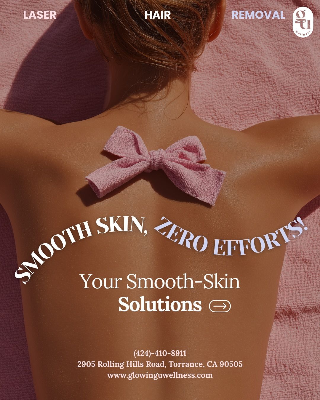Instagram post: Bow on bare back, gift of smoothness