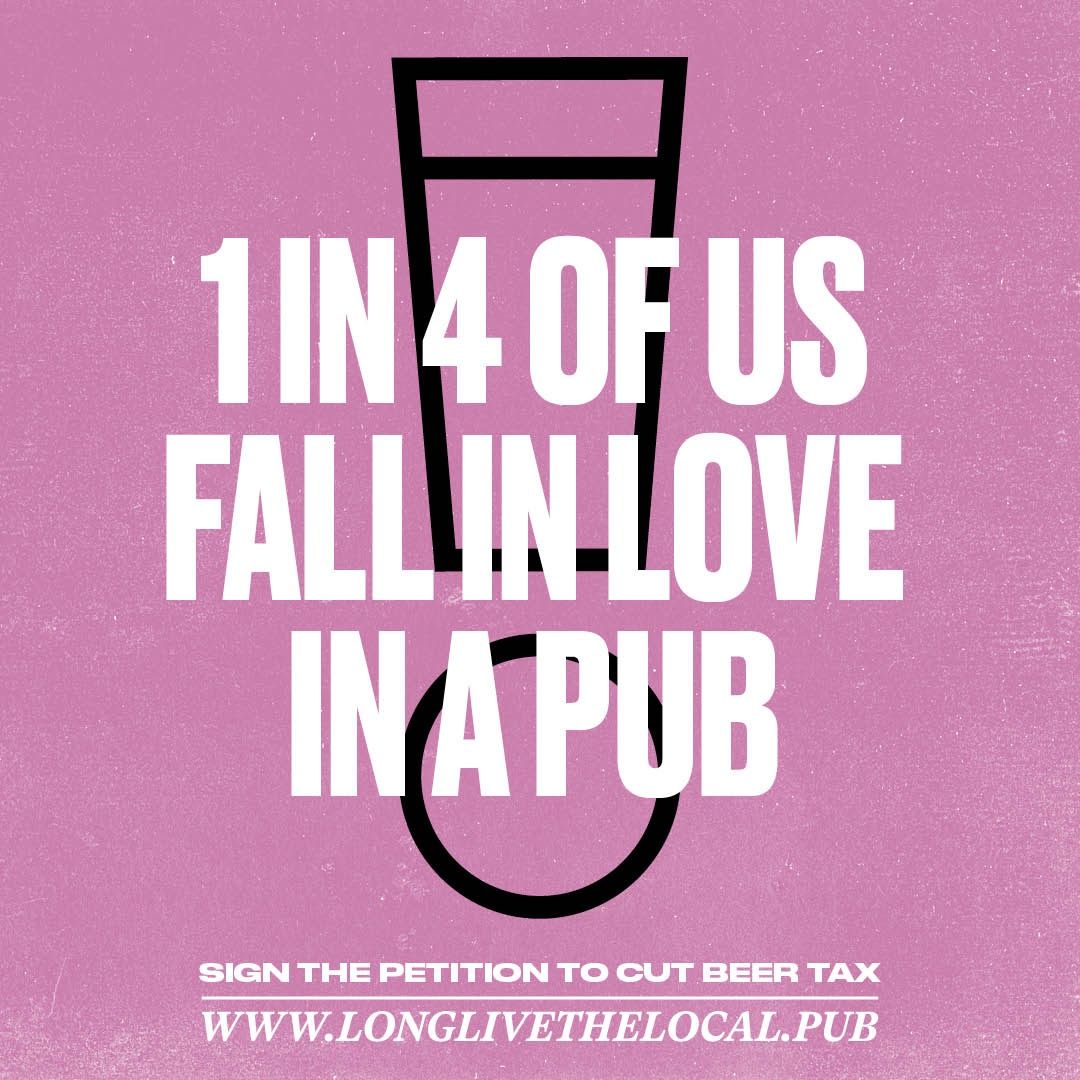 Instagram post: Witty pub-love petition campaign concept