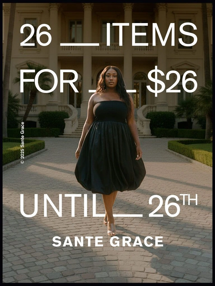 Plus-Size Fashion creative ad: Clever date-price tie-in drives offer