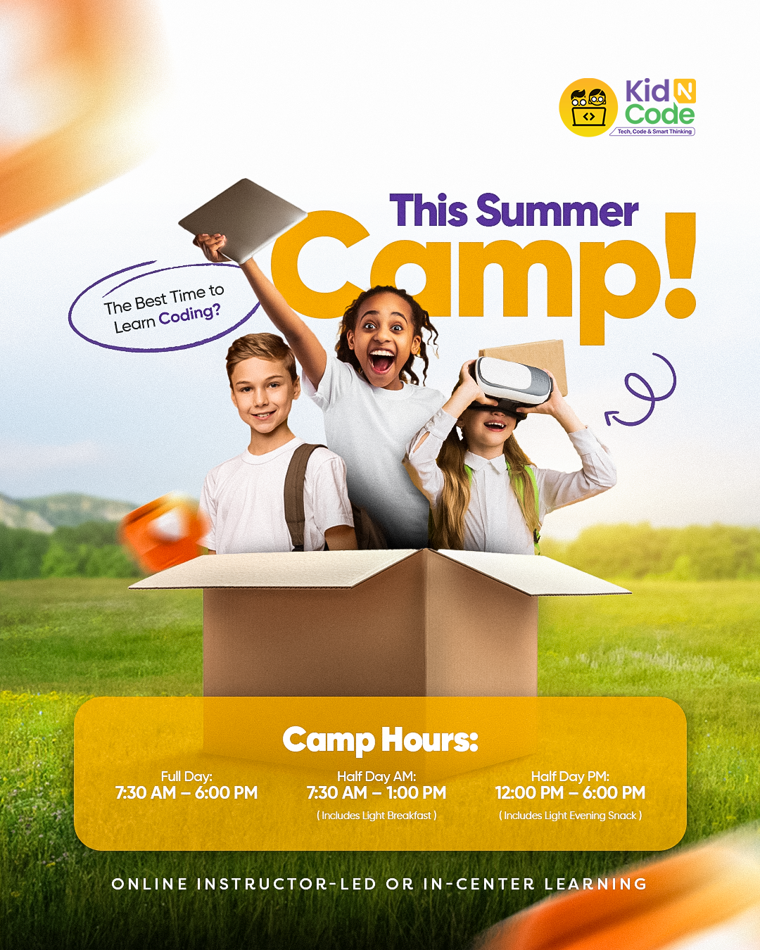 Instagram post: Cardboard box creates playful camp metaphor