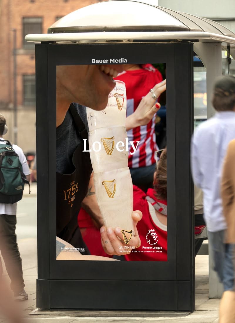 Instagram post: Oversized pour creates striking street-ad illusion