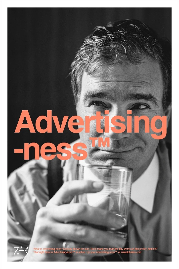 Agency creative ad: Retro ad-man 'Advertising-ness' wordplay