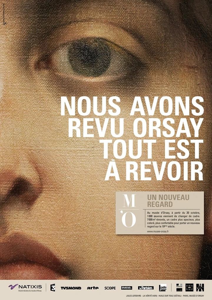 Museums & Art Galleries creative ad: Extreme close-up of a painted eye used as a museum campaign image