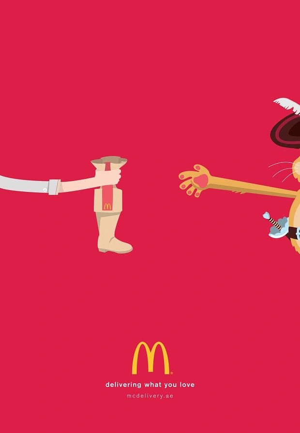 Arabic & Middle Eastern Restaurants creative ad: McDonald’s brand becomes playful characters