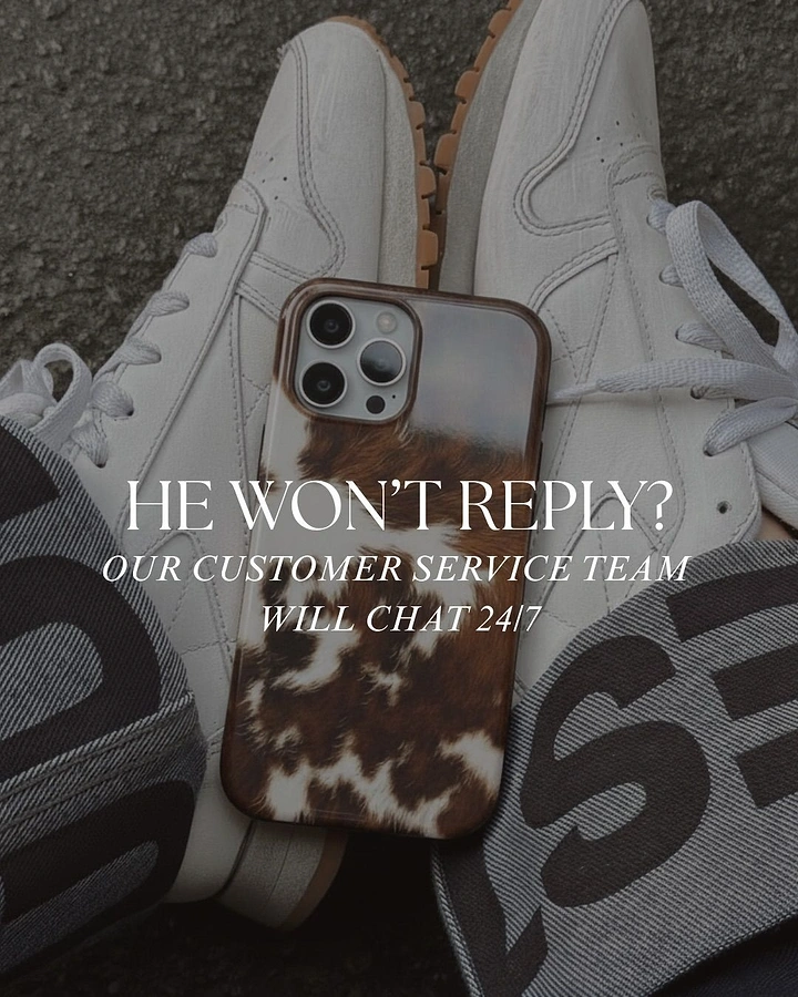 Phone Cases & Mobile Accessories creative ad: Reply joke cleverly sells customer support
