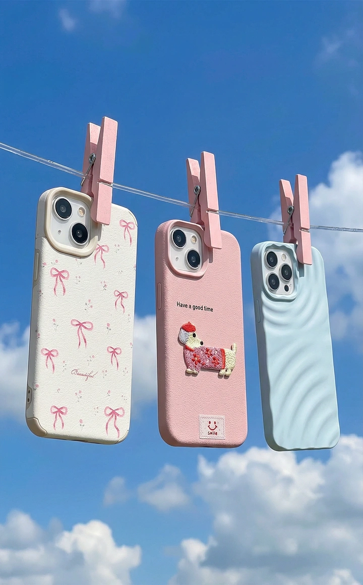 Phone Cases & Mobile Accessories creative ad: Phone cases reimagined on clothesline