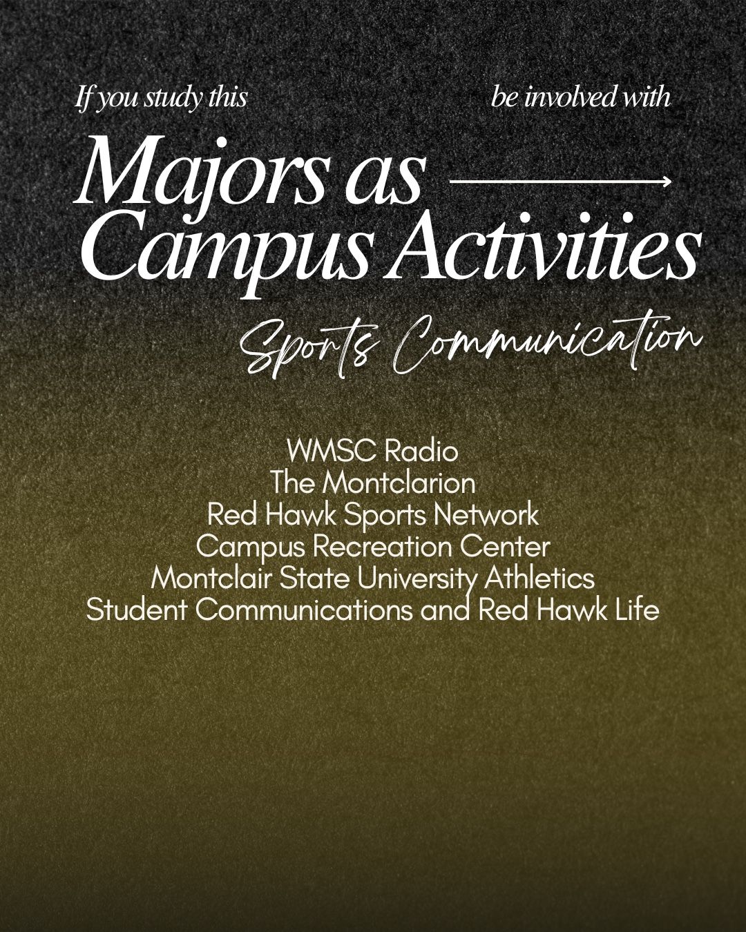 Instagram post: Majors transformed into campus activities, slide 3