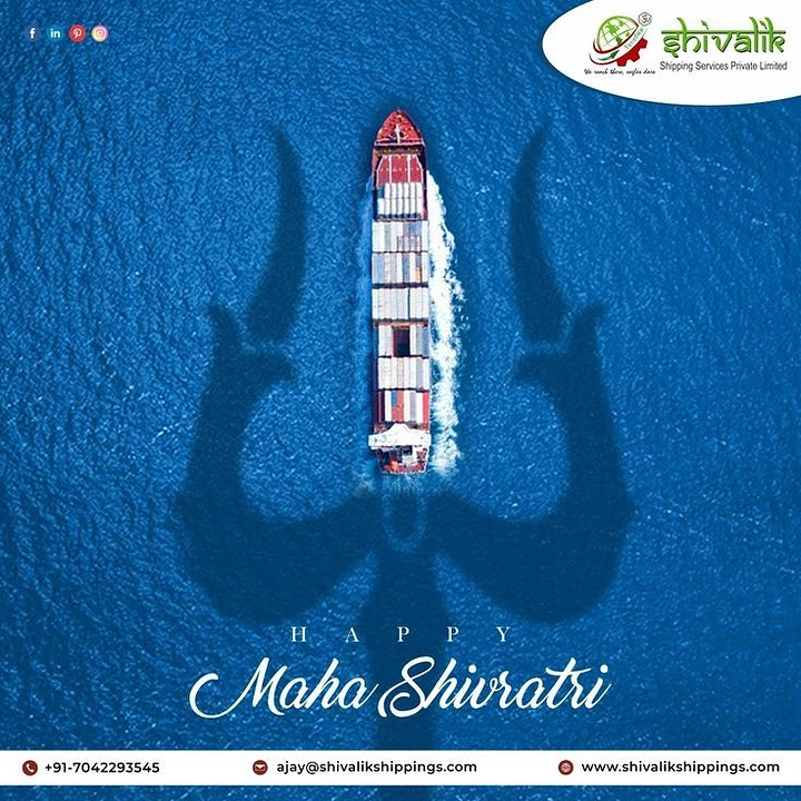 other-festival creative ad: Aerial cargo ship forming the shaft of a trishul shadow