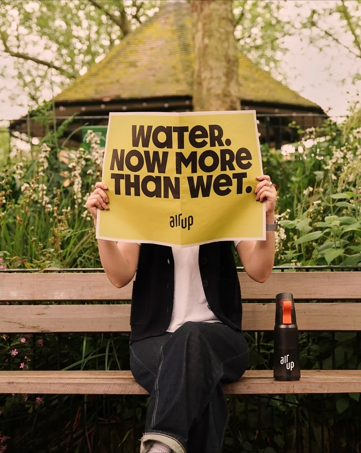 Packaged Drinking Water creative ad: Witty slogan reframes what water means