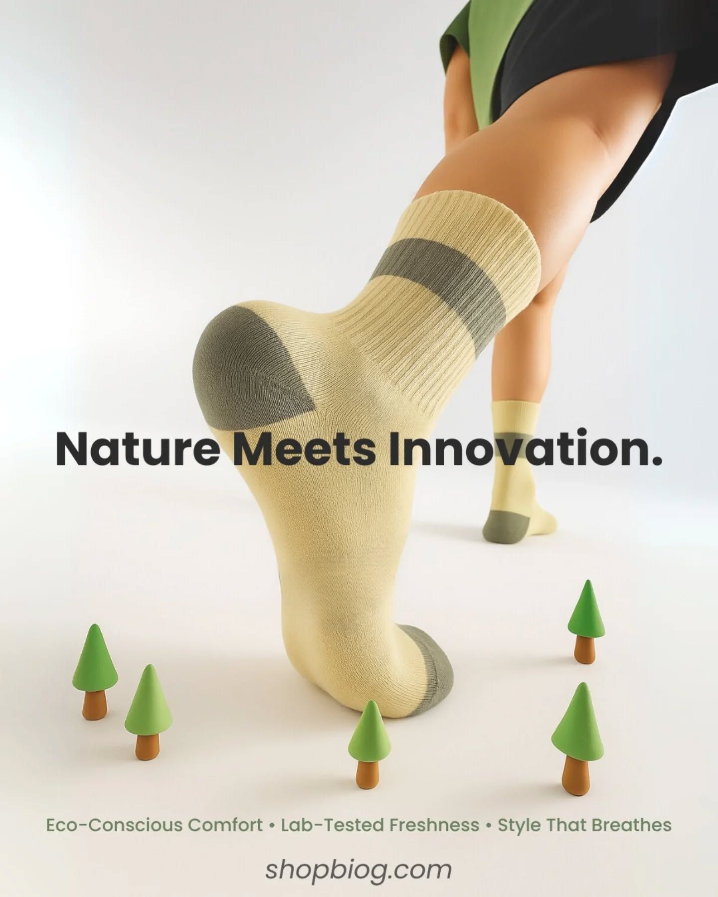 Instagram post: Socks become a miniature nature landscape
